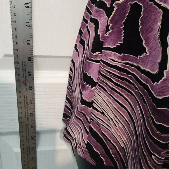 VINTAGE Y2K SOULMATES Purple Ruffled V-Neck Blouse Size Medium - Picture 8 of 8